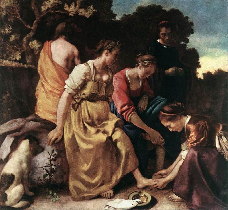 Jan Vermeer Diana and her Companions oil painting picture